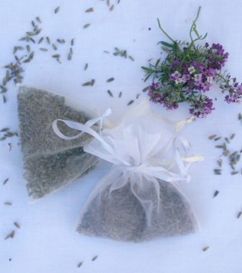 Moth Repellent Sachets with lavender placed next to them - Lavender - Altar Linens by Lynn Smith