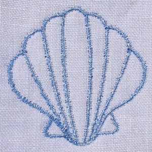 shell linen embroidery design altar linens